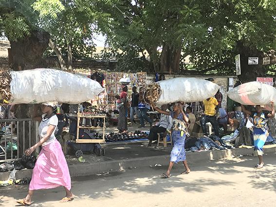 Street view in Accra Ghana