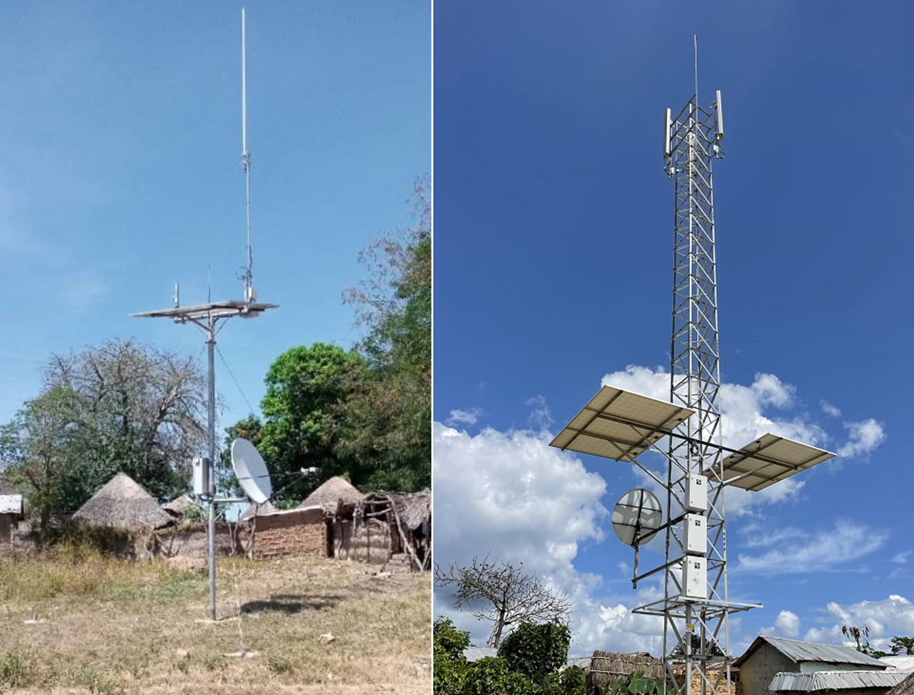 Two Africa Mobile Networks teletowers.