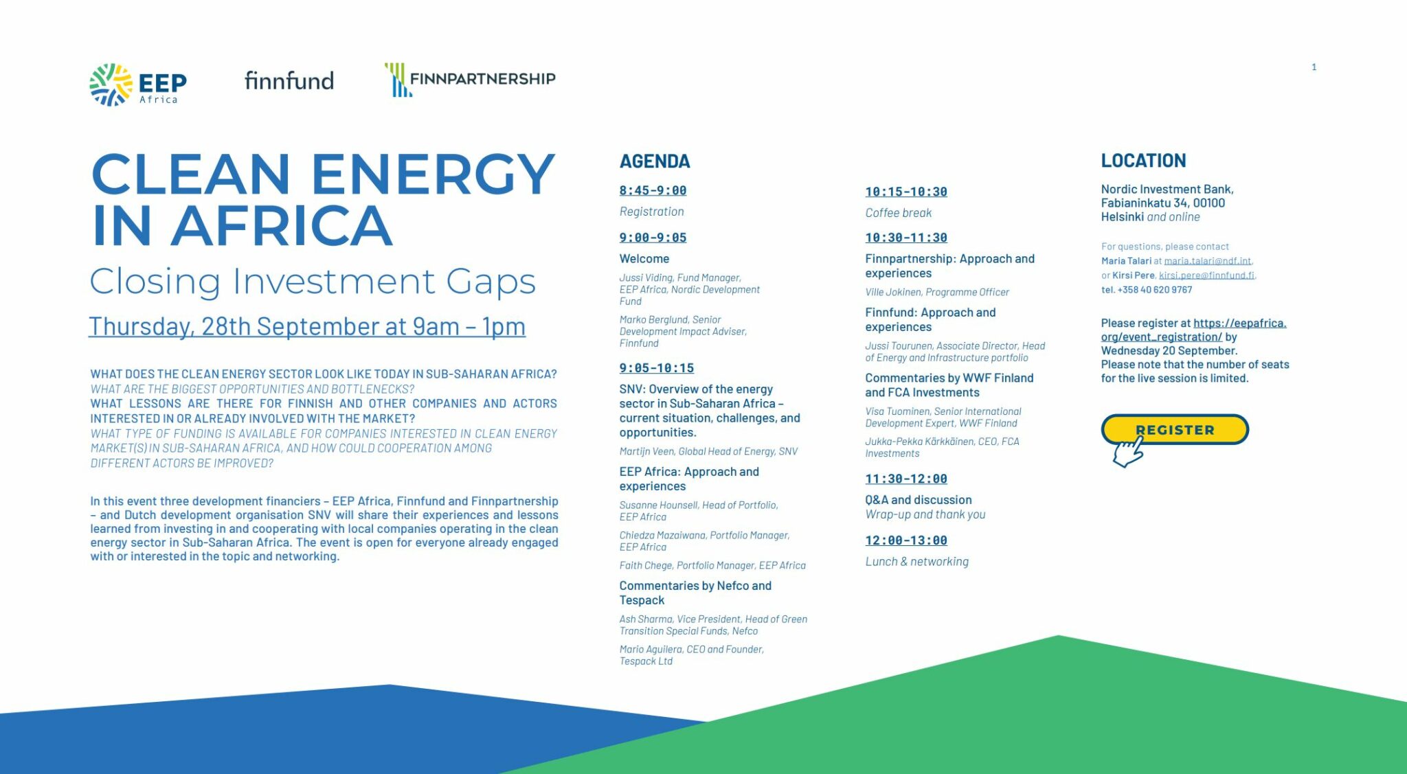 Event: Clean energy in Africa – closing investment gaps - Finnfund
