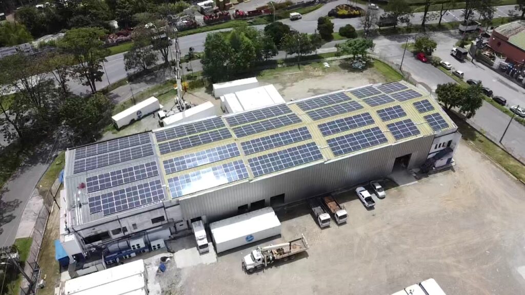 solar panels on rooftop Colombia